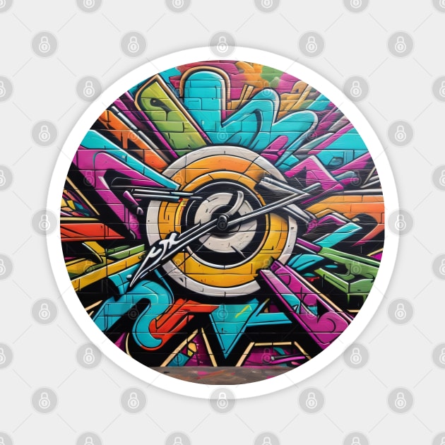 Colorful Hip-Hop graffiti Magnet by Virshan